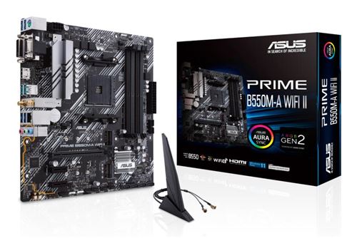 Carte mère ASUS PRIME AMD B550M-A WIFI II micro ATX Socket AM4 Chipset AMD B550