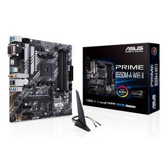 Carte mère ASUS PRIME AMD B550M-A WIFI II micro ATX Socket AM4 Chipset AMD B550 - 1