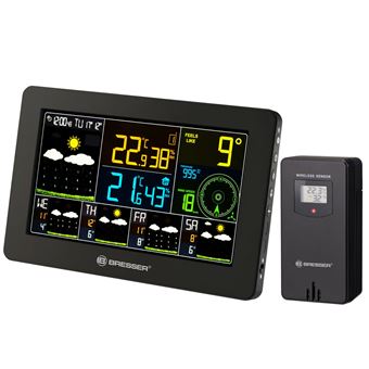 Station météo Bresser Wi-Fi 4Cast RC 7001040 Noir