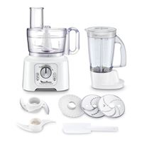 Robot multifonction Moulinex FP544111 Double Force Compact 800 W Blanc