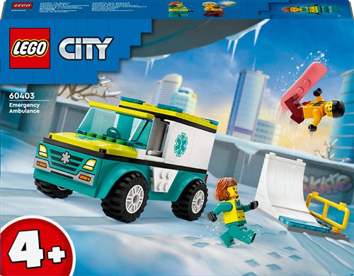 Lego City Lego® City 60403 L'Ambulance De Secours Et Le Snowboardeur