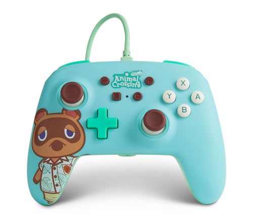 Manette Filaire améliorée PowerA pour Nintendo Switch Edition Animal Crossing Tom Nook