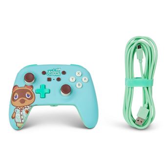 Manette Filaire améliorée PowerA pour Nintendo Switch Edition Animal Crossing Tom Nook