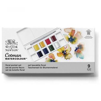 Aquarelle Winsor & Newton Pocket Set Floral Cotman x 8