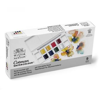 Aquarelle Winsor & Newton Pocket Set Floral Cotman x 8