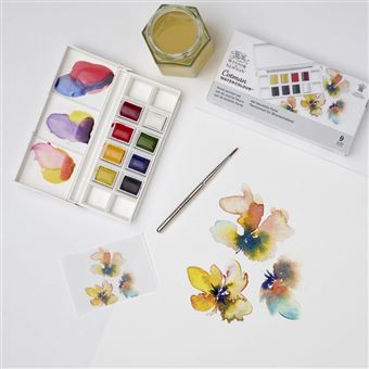 Aquarelle Winsor & Newton Pocket Set Floral Cotman x 8