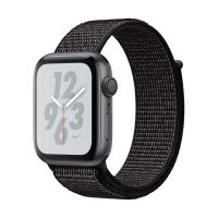 Apple Watch Series 4 Nike+ 44 mm Boîtier en Aluminium Gris sidéral avec Boucle Sport Nike Noir