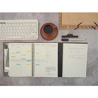 Agenda semainier Exacompta 2022 2023 All in One Noir