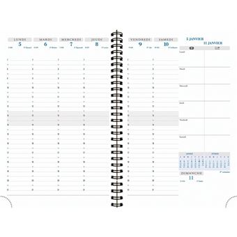 Agenda semainier Exacompta 2022 2023 All in One Noir