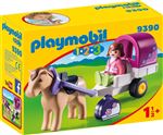 Playmobil 1.2.3 9390 Carriole avec cheval