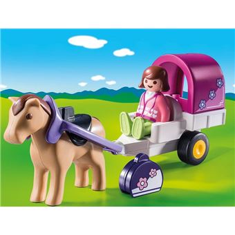 Playmobil 1.2.3 9390 Carriole avec cheval