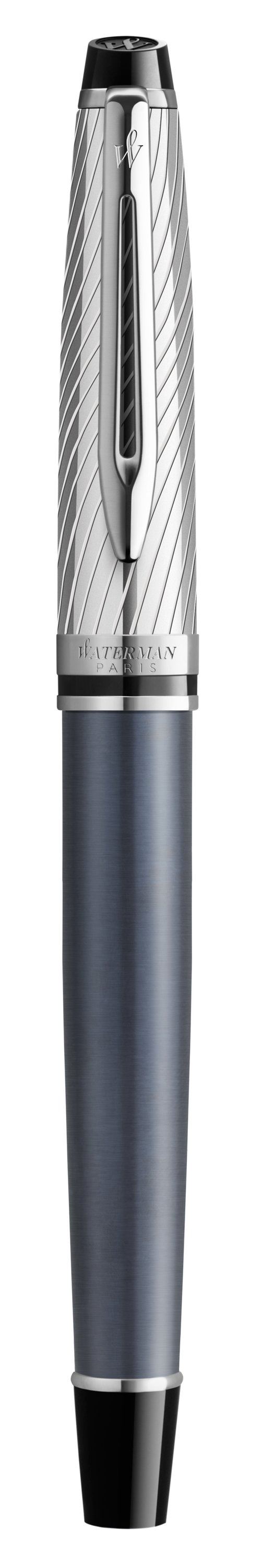 Stylo roller Waterman Expert Deluxe Métallique Stone CT Pointe fine Gris anthracite État correct - Waterman reconditionné disponible sur Fnac