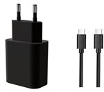 Chargeur USB Type C 45Watts + Câble USB Type C 1m 5A On Earz Mobile Gear Noir