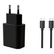 Chargeur USB Type C 45Watts + Câble USB Type C 1m 5A On Earz Mobile Gear Noir