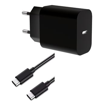 Chargeur USB Type C 45Watts + Câble USB Type C 1m 5A On Earz Mobile Gear Noir
