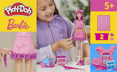 Pâte à modeler Play-Doh Barbie Cœurs et Coiffure