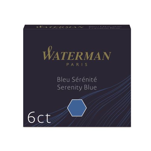 WATERMAN ETUI 6 CART UNIV COURTES BLEU
