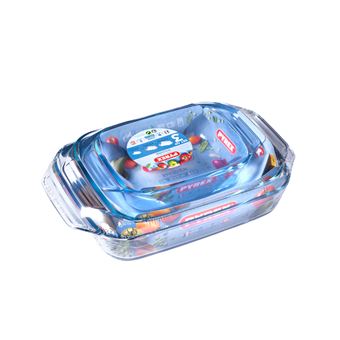 Lot de 3 plats à four rectangulaires Pyrex Irresistible