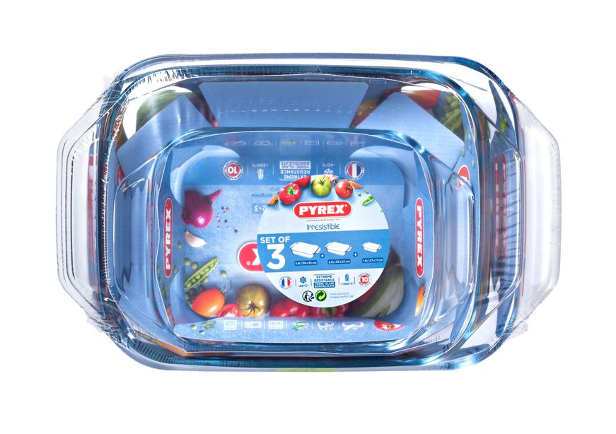 Plat Rectangulaire Pyrex Irrésistible 39 x 25 Cm