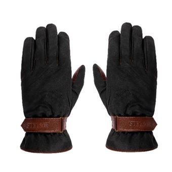 Gants Stetson Noir et Marron M