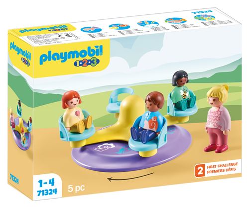 Playmobil 1.2.3 71324 Enfants et Tourniquet 1.2.3