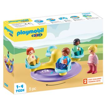 Playmobil 1.2.3 71324 Enfants et tourniquet 1.2.3