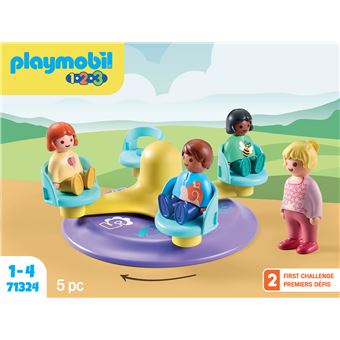 Playmobil 1.2.3 71324 Enfants et tourniquet 1.2.3