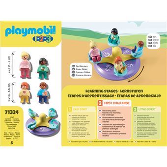 Playmobil 1.2.3 71324 Enfants et tourniquet 1.2.3