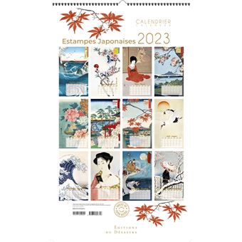 CALENDRIER 2023 49X29 ESTAMPES JAPONAISE