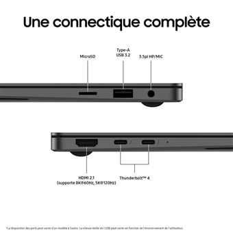 PC Portable Samsung Galaxy Book5 Pro écran tactile 14" 120Hz Copilot+ Intel® Core™ Ultra 7 16 Go RAM 1 To SSD Anthracite