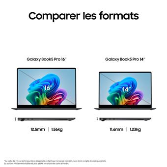 PC Portable Samsung Galaxy Book5 Pro écran tactile 14" 120Hz Copilot+ Intel® Core™ Ultra 7 16 Go RAM 1 To SSD Anthracite