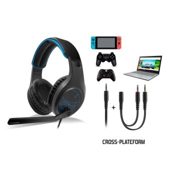 Casque Gaming filaire Spirit of Gamer Elite H20 Noir et bleu