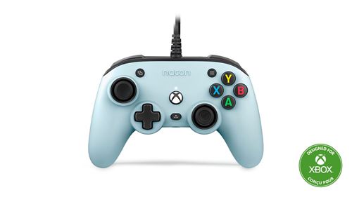 Manette filaire Nacon Pro Compact pour Xbox Series X/S, Xbox One et PC Bleu pastel