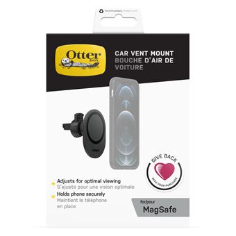 Support voiture compatible MagSafe OtterBox Noir