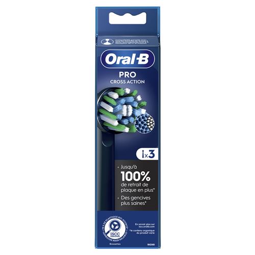 Oral-B Noir Pro Cross Action Lot De 3 Brossettes De Rechange - Image 3