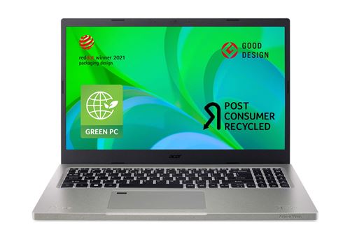 Pc Portable Acer Aspire Vero Pc Green Av15-51-56Gd 15.6" Intel Core I5 16 Go Ram 512 Go Ssd Gris