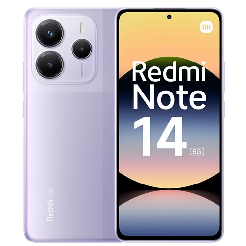 Smartphone Xiaomi Redmi Note 14 6,67 5G Double nano SIM 256 Go Violet lavande