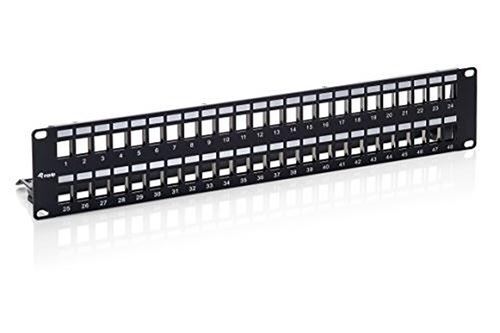 equip Patch Panel - Tableau de connexions - STP - RJ-45 X 48 - noir - 2U - pour P/N: 125489, 767110, 767111
