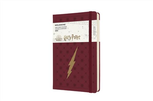 Agenda journalier Moleskine Grand format Edition limitée Harry Potter 2022 Rouge