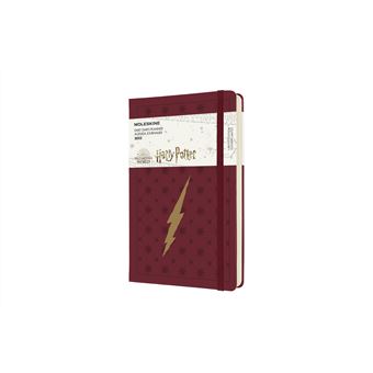 Agenda journalier Moleskine Grand format Edition limitée Harry Potter 2022 Rouge