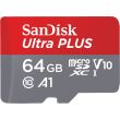 Carte Mémoire SanDisk Ultra Plus MicroSDXC UHS-I 64 Go avec Adaptateur microSD, microSDHC et microSDXC