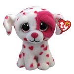 Peluche TY Beanie Boo's Small Beau Le Chien Blanc et Rose