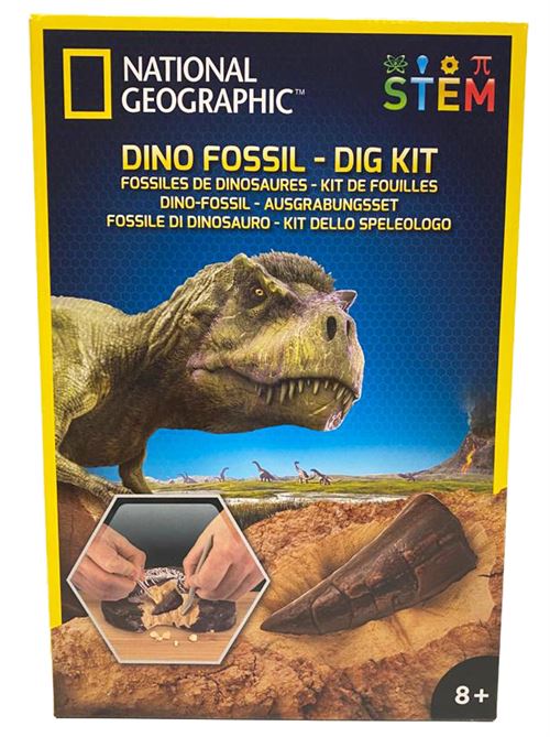 Jeu scientifique National Geographic Kit de Fouille Fossiles de Dinosaures