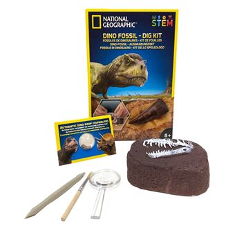 Jeu scientifique National Geographic Kit de Fouille Fossiles de Dinosaures