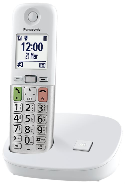 Téléphone fixe sans fil amplifié Panasonic Blanc