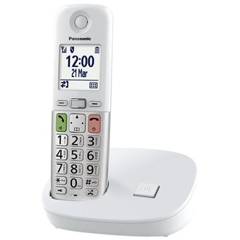 Téléphone fixe sans fil amplifié Panasonic Blanc - 1