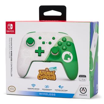 Manette sans fil Améliorée PowerA pour Nintendo Switch Edition Animal Crossing Nook Inc