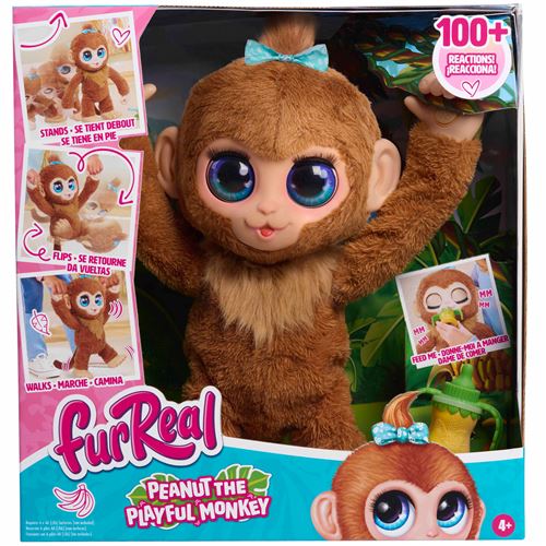 Jouet interactif FURREAL FRIENDS Peanut le Singe Plus de 100 réactions marche équilibre et câlins - vue 2