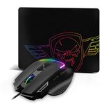 Souris gaming filaire Spirit Of Gamer PRO-M3 RGB Noir et gris + Tapis de souris Noir