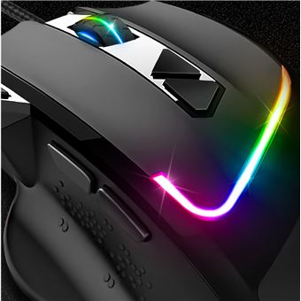 Souris gaming filaire Spirit Of Gamer PRO-M3 RGB Noir et gris + Tapis de souris Noir